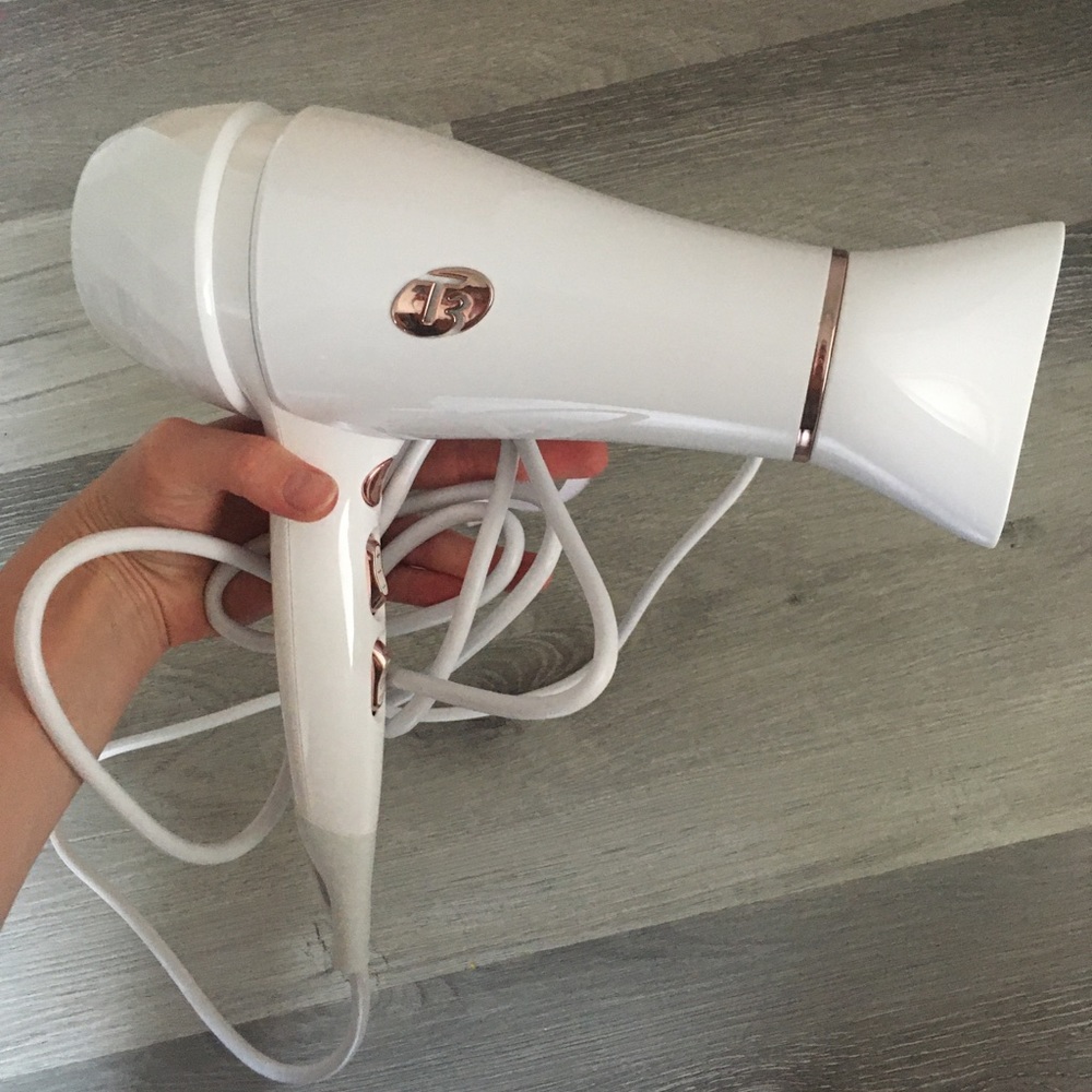 T3 White & Rose Gold Hair Dryer